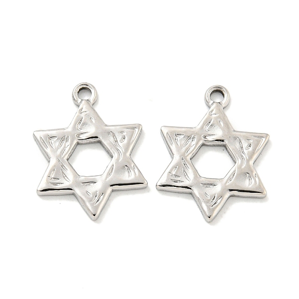 PandaHall 304 Stainless Steel Pendants, Star of David Charm, Stainless Steel Color, 17x13x1.5mm, Hole: 1.6mm 304 Stainless Steel Star of...
PandaHall 304 Stainless Steel Pendants, Star of David Charm, Stainless Steel Color, 17x13x1.5mm, Hole: 1.6mm 304 Stainless Steel Star of...