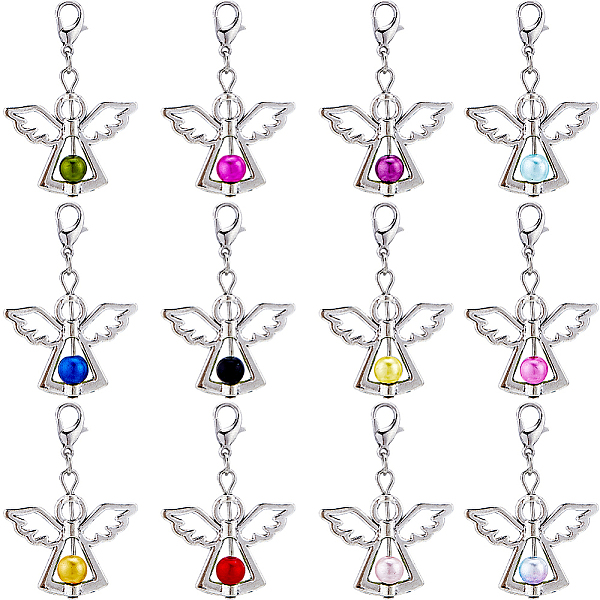 PandaHall SUNNYCLUE 24Pcs 12 Colors Alloy Pendant Decorations, with CCB Plastic, Lobster Claw Clasps, Antique Silver, Angel Wing, Mixed..., Multicolor
PandaHall SUNNYCLUE 24Pcs 12 Colors Alloy Pendant Decorations, with CCB Plastic, Lobster Claw Clasps, Antique Silver, Angel Wing, Mixed..., Multicolor