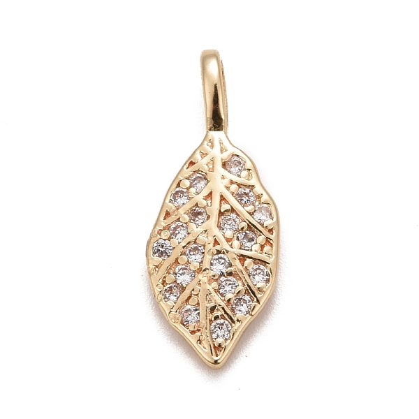 PandaHall Rack Plating Brass Micro Pave Clear Cubic Zirconia Pendants, Long-Lasting Plated, Cadmium Free & Lead Free, Leaf, Light Gold...
PandaHall Rack Plating Brass Micro Pave Clear Cubic Zirconia Pendants, Long-Lasting Plated, Cadmium Free & Lead Free, Leaf, Light Gold...