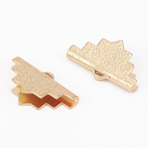 PandaHall Brass Ribbon Crimp Ends, Long-Lasting Plated, Rough, Triangle, Light Gold, 11.5x20mm, Hole: 0.8mm Brass
PandaHall Brass Ribbon Crimp Ends, Long-Lasting Plated, Rough, Triangle, Light Gold, 11.5x20mm, Hole: 0.8mm Brass
