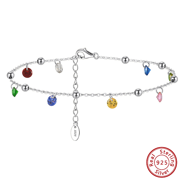 PandaHall 925 Sterling Silver Anklets, Micro Pave Diamond Cubic Zirconia Anklet, Real Platinum Plated, 8-1/2 inch(21.6cm) Sterling Silver...
PandaHall 925 Sterling Silver Anklets, Micro Pave Diamond Cubic Zirconia Anklet, Real Platinum Plated, 8-1/2 inch(21.6cm) Sterling Silver...
