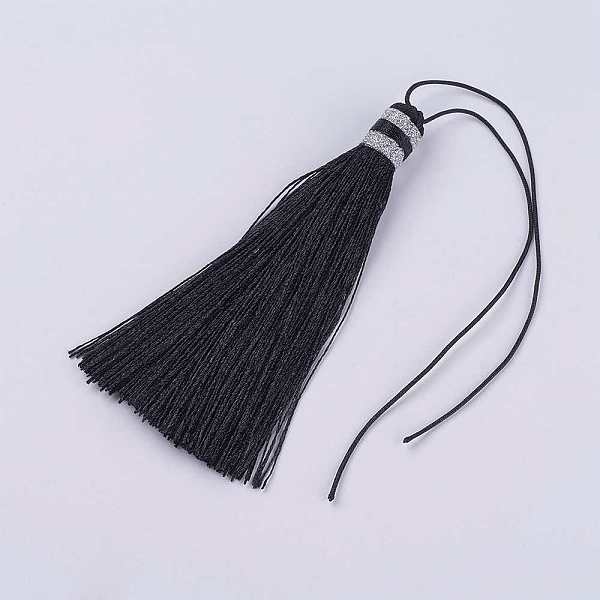 PandaHall Nylon Thread Tassel Big Pendant Decorations, Black, 100x10mm Nylon Black
PandaHall Nylon Thread Tassel Big Pendant Decorations, Black, 100x10mm Nylon Black