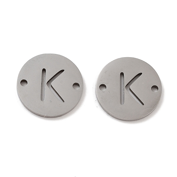 PandaHall 201 Stainless Steel Hollow Flat Round Links, Letter Connector Charms, Stainless Steel Color, Letter K, 12x1mm, Hole: 1.2mm 201...
PandaHall 201 Stainless Steel Hollow Flat Round Links, Letter Connector Charms, Stainless Steel Color, Letter K, 12x1mm, Hole: 1.2mm 201...