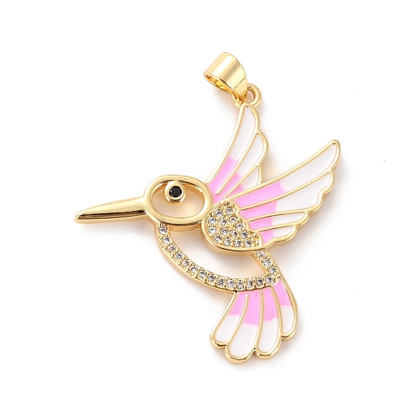 PandaHall Brass Micro Pave Clear Cubic Zirconia Pendants, with Enamel, Long-Lasting Plated, Real 18K Gold Plated, Bird, Pink, 33.5x31x2mm...
PandaHall Brass Micro Pave Clear Cubic Zirconia Pendants, with Enamel, Long-Lasting Plated, Real 18K Gold Plated, Bird, Pink, 33.5x31x2mm...