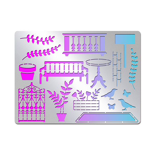 PandaHall BENECREAT Metal House Stencil, Courtyard Furniture Bird Stainless Steel Stencil Templates Journal Tool for Painting, Wood Burning...
PandaHall BENECREAT Metal House Stencil, Courtyard Furniture Bird Stainless Steel Stencil Templates Journal Tool for Painting, Wood Burning...