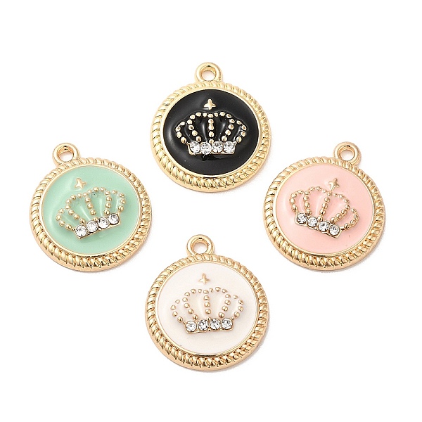 PandaHall Alloy Enamel Pendants, with Rhinestone, Long-Lasting Plated, Cadmium Free & Nickel Free & Lead Free, Golden, Flat Round with Crown..., Multicolor
PandaHall Alloy Enamel Pendants, with Rhinestone, Long-Lasting Plated, Cadmium Free & Nickel Free & Lead Free, Golden, Flat Round with Crown..., Multicolor