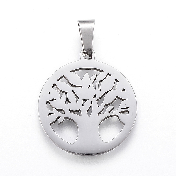 PandaHall 304 Stainless Steel Pendants, Flat Round with Tree of Life, Stainless Steel Color, 25x22x1.2mm, Hole: 4x7.5mm 304 Stainless Steel...
PandaHall 304 Stainless Steel Pendants, Flat Round with Tree of Life, Stainless Steel Color, 25x22x1.2mm, Hole: 4x7.5mm 304 Stainless Steel...