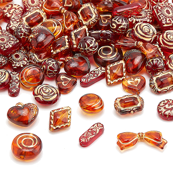 PandaHall 96PCS 12Style Transparent Acrylic Beads, Chocolate, Metal Enlaced, Mixed Shapes, 12~19x7~29x4.5~10mm, Hole: 1.5~2.5mm Acrylic...
PandaHall 96PCS 12Style Transparent Acrylic Beads, Chocolate, Metal Enlaced, Mixed Shapes, 12~19x7~29x4.5~10mm, Hole: 1.5~2.5mm Acrylic...