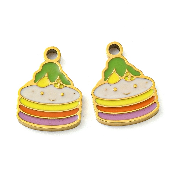 PandaHall 316 Surgical Stainless Steel Pendants, with Enamel, Golden, Cake, 11x8x1mm, Hole: 1.1mm Stainless Steel+Enamel Food
PandaHall 316 Surgical Stainless Steel Pendants, with Enamel, Golden, Cake, 11x8x1mm, Hole: 1.1mm Stainless Steel+Enamel Food