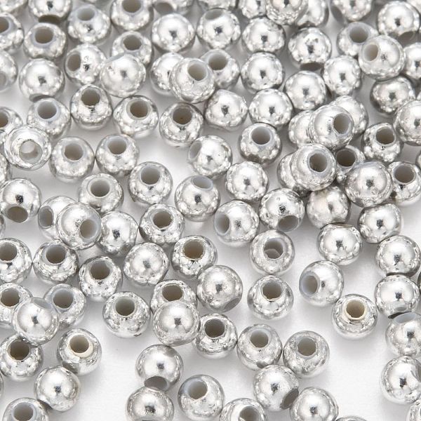 PandaHall Plating Plastic Acrylic Round Beads, Silver Plated, 4mm, Hole: 1mm, about 14000pcs/ponud Acrylic Round
PandaHall Plating Plastic Acrylic Round Beads, Silver Plated, 4mm, Hole: 1mm, about 14000pcs/ponud Acrylic Round