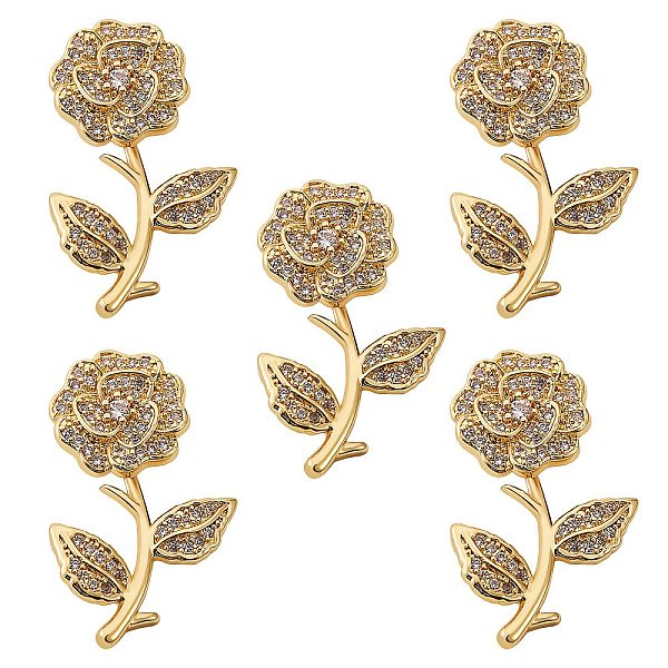 PandaHall 5Pcs Brass Micro Pave Clear Cubic Zirconia Pendants, Nickel Free, Flower, Real 16K Gold Plated, 28x18x8mm, Hole: 2x4mm Brass+Cubic...
PandaHall 5Pcs Brass Micro Pave Clear Cubic Zirconia Pendants, Nickel Free, Flower, Real 16K Gold Plated, 28x18x8mm, Hole: 2x4mm Brass+Cubic...