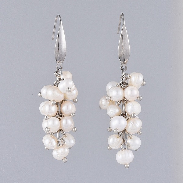 PandaHall Dangle Earrings, with Natural Pearl, 304 Stainless Steel Earring Hooks and Cardboard Jewelry Set Boxes, White, 55mm, Pin: 0.7mm...
PandaHall Dangle Earrings, with Natural Pearl, 304 Stainless Steel Earring Hooks and Cardboard Jewelry Set Boxes, White, 55mm, Pin: 0.7mm...