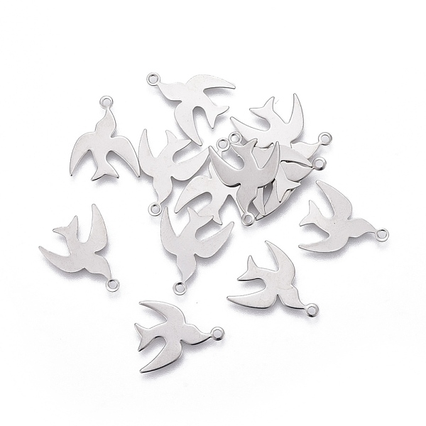 PandaHall 304 Stainless Steel Charms, Bird, Stainless Steel Color, 14x11.5x0.4mm, Hole: 1.2mm 304 Stainless Steel Bird
PandaHall 304 Stainless Steel Charms, Bird, Stainless Steel Color, 14x11.5x0.4mm, Hole: 1.2mm 304 Stainless Steel Bird