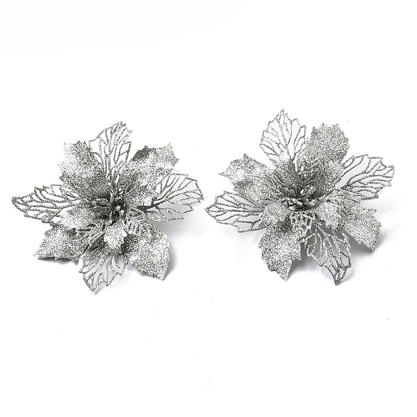 PandaHall Plastic Glitter Artificial Flower, for Christmas Tree Decorations, Silver, 160~165x160~165x40mm Plastic Silver
PandaHall Plastic Glitter Artificial Flower, for Christmas Tree Decorations, Silver, 160~165x160~165x40mm Plastic Silver