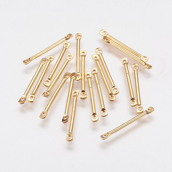 PandaHall Brass Links, Long-Lasting Plated, Bar, Real 18K Gold Plated, 22x2x1mm, Hole: 1mm Brass Rectangle
PandaHall Brass Links, Long-Lasting Plated, Bar, Real 18K Gold Plated, 22x2x1mm, Hole: 1mm Brass Rectangle