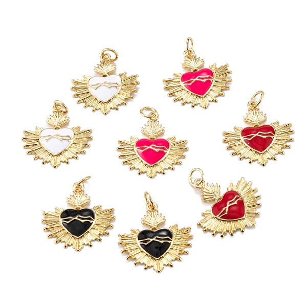 PandaHall Real 18K Gold Plated Brass Enamel Pendants, with Jump Rings, Long-Lasting Plated, Heart, Mixed Color, 20.5x20x2.5mm, Hole: 3.5mm..., Multicolor
PandaHall Real 18K Gold Plated Brass Enamel Pendants, with Jump Rings, Long-Lasting Plated, Heart, Mixed Color, 20.5x20x2.5mm, Hole: 3.5mm..., Multicolor
