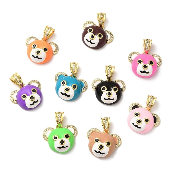 PandaHall Rack Plating Brass Clear Cubic Zirconia Pendants, with Enamel, Real 18K Gold Plated, Long-Lasting Plated, Bear, Mixed Color..., Multicolor
PandaHall Rack Plating Brass Clear Cubic Zirconia Pendants, with Enamel, Real 18K Gold Plated, Long-Lasting Plated, Bear, Mixed Color..., Multicolor