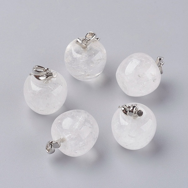PandaHall Natural Quartz Crystal Pendants, with Alloy Finding, Apple, Platinum, 23x20mm, Hole: 2.5x5mm Quartz Crystal Fruit
PandaHall Natural Quartz Crystal Pendants, with Alloy Finding, Apple, Platinum, 23x20mm, Hole: 2.5x5mm Quartz Crystal Fruit
