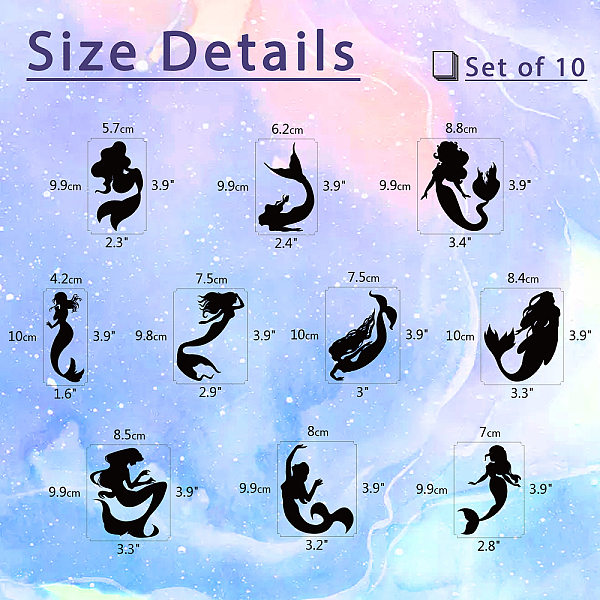 PandaHall GLOBLELAND 10Pcs Mermaid Silhouette Window Stickers Ocean Fairytale Silhouette Wall Stickers Silhouette Clings Decals Lamp..., Black
PandaHall GLOBLELAND 10Pcs Mermaid Silhouette Window Stickers Ocean Fairytale Silhouette Wall Stickers Silhouette Clings Decals Lamp..., Black
