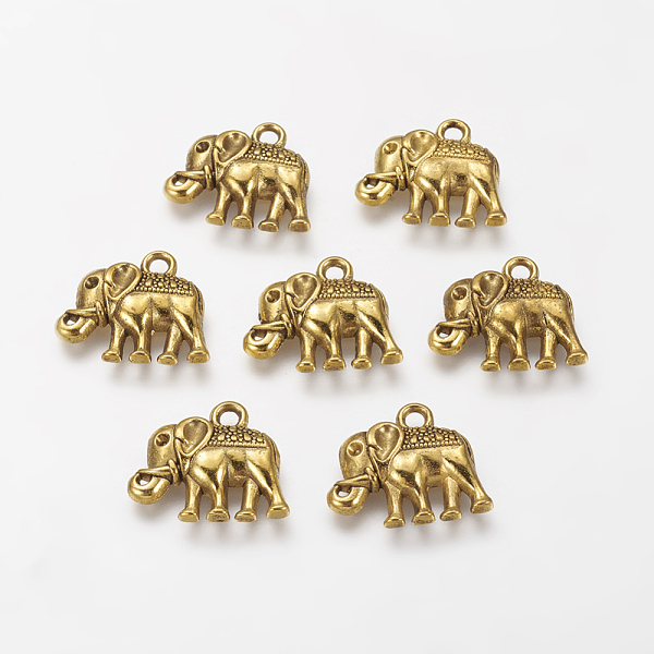 PandaHall Tibetan Style Alloy Charms Pendants, Cadmium Free & Lead Free, Elephant, Antique Golden, 15x17x3mm, Hole: 2mm Alloy Elephant
PandaHall Tibetan Style Alloy Charms Pendants, Cadmium Free & Lead Free, Elephant, Antique Golden, 15x17x3mm, Hole: 2mm Alloy Elephant
