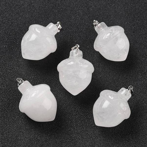 PandaHall Natural Quartz Crystal Pendants, with Rack Plating Brass Findings, Cadmium Free & Lead Free, Real Platinum Plated, Acorns...
PandaHall Natural Quartz Crystal Pendants, with Rack Plating Brass Findings, Cadmium Free & Lead Free, Real Platinum Plated, Acorns...