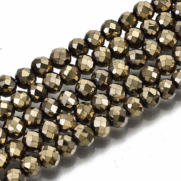 PandaHall Electroplate Non-magnetic Synthetic Hematite Beads Strands, Round, Faceted, Pale Goldenrod, 4mm, Hole: 1mm, about 108pcs/strand...
PandaHall Electroplate Non-magnetic Synthetic Hematite Beads Strands, Round, Faceted, Pale Goldenrod, 4mm, Hole: 1mm, about 108pcs/strand...