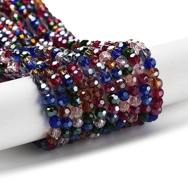 PandaHall Electroplate Transparent Glass Beads Strands, Faceted(32 Facets), Round, Pearl Luster Plated, Mixed Color, 4mm, Hole: 0.7mm, about..., Multicolor
PandaHall Electroplate Transparent Glass Beads Strands, Faceted(32 Facets), Round, Pearl Luster Plated, Mixed Color, 4mm, Hole: 0.7mm, about..., Multicolor