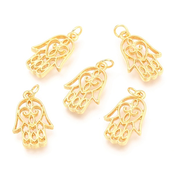 PandaHall Alloy Pendants, Long-Lasting Plated, with Jump Ring, Hamsa Hand with Heart, Real 18K Gold Plated, 21x13x2.2mm, Hole: 3.5mm Alloy...
PandaHall Alloy Pendants, Long-Lasting Plated, with Jump Ring, Hamsa Hand with Heart, Real 18K Gold Plated, 21x13x2.2mm, Hole: 3.5mm Alloy...