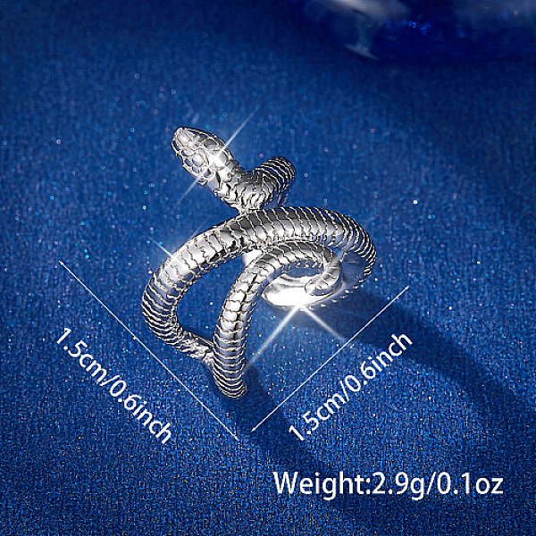 PandaHall Rhodium Plated Sterling Silver Cuff Earrings, Snake Non Piercing Earrings, Platinum, 15x15mm Sterling Silver Snake
PandaHall Rhodium Plated Sterling Silver Cuff Earrings, Snake Non Piercing Earrings, Platinum, 15x15mm Sterling Silver Snake
