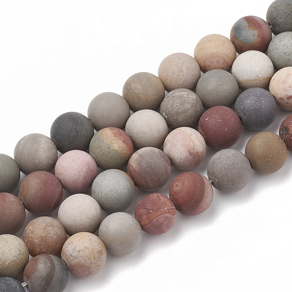 PandaHall Natural America Picture Jasper Beads Strands, Frosted, Round, 10mm, Hole: 1.2mm, about 37~40pcs/strand, 14.9~15.1 inch(38~38.5cm)...
PandaHall Natural America Picture Jasper Beads Strands, Frosted, Round, 10mm, Hole: 1.2mm, about 37~40pcs/strand, 14.9~15.1 inch(38~38.5cm)...