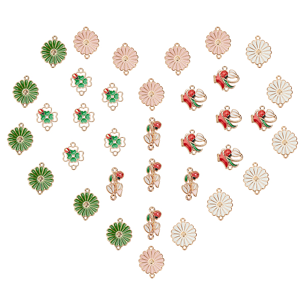 PandaHall SUNNYCLUE Alloy Links Connectors, Cadmium Free & Lead Free, with Enamel, Flower, Light Gold, Mixed Color, 23x18x2mm, Hole: 1mm..., Multicolor
PandaHall SUNNYCLUE Alloy Links Connectors, Cadmium Free & Lead Free, with Enamel, Flower, Light Gold, Mixed Color, 23x18x2mm, Hole: 1mm..., Multicolor