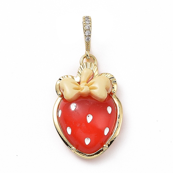 PandaHall Opaque Resin Pendants, Strawberry Charm, with Brass Micro Pave Clear Cubic Zirconia Findings, Cadmium Free & Lead Free, Real 18K..., Red
PandaHall Opaque Resin Pendants, Strawberry Charm, with Brass Micro Pave Clear Cubic Zirconia Findings, Cadmium Free & Lead Free, Real 18K..., Red