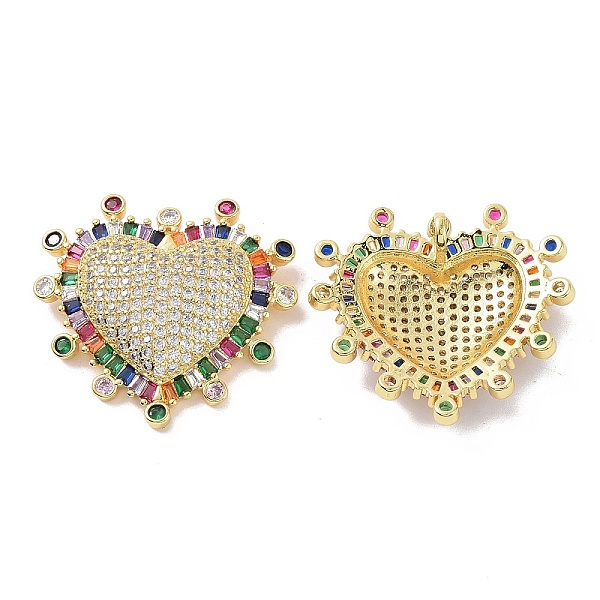 PandaHall Brass Micro Pave Colorful Cubic Zirconia Pendants, Sacred Heart Charm, Real 18K Gold Plated, 33x35.5x9mm, Hole: 2x4mm Brass+Cubic...
PandaHall Brass Micro Pave Colorful Cubic Zirconia Pendants, Sacred Heart Charm, Real 18K Gold Plated, 33x35.5x9mm, Hole: 2x4mm Brass+Cubic...