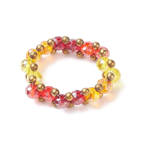 PandaHall Glass Braided Bead Finger Ring for Women, Orange Red, US Size 7 3/4(17.9mm) Glass
PandaHall Glass Braided Bead Finger Ring for Women, Orange Red, US Size 7 3/4(17.9mm) Glass