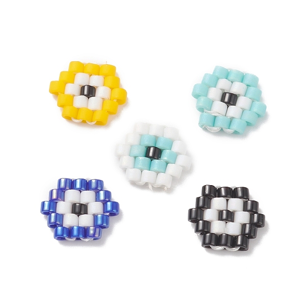PandaHall Handmade Japanese Seed Beads, Loom Pattern, Hexagram with Evil Eye, Mixed Color, 6.5x8x1.5mm Glass Hexagon Multicolor
PandaHall Handmade Japanese Seed Beads, Loom Pattern, Hexagram with Evil Eye, Mixed Color, 6.5x8x1.5mm Glass Hexagon Multicolor