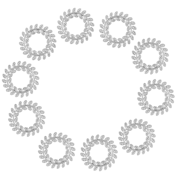 PandaHall DICOSMETIC 10Pcs 304 Stainless Steel Linking Rings, Leaf Wreath, Stainless Steel Color, 22x1.5mm, Inner Diameter: 10mm 304...
PandaHall DICOSMETIC 10Pcs 304 Stainless Steel Linking Rings, Leaf Wreath, Stainless Steel Color, 22x1.5mm, Inner Diameter: 10mm 304...