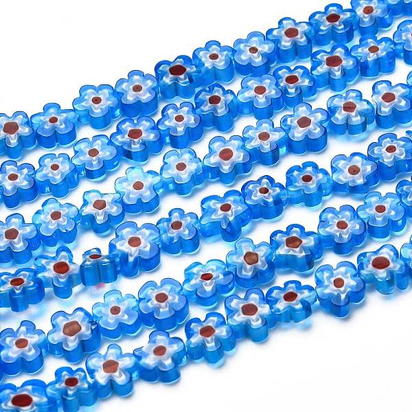 PandaHall Handmade Millefiori Glass Bead Strands, Flower, Deep Sky Blue, 6.4~9x3.2mm, Hole: 1mm, about 56pcs/Strand, 15.75''(40cm)...
PandaHall Handmade Millefiori Glass Bead Strands, Flower, Deep Sky Blue, 6.4~9x3.2mm, Hole: 1mm, about 56pcs/Strand, 15.75''(40cm)...