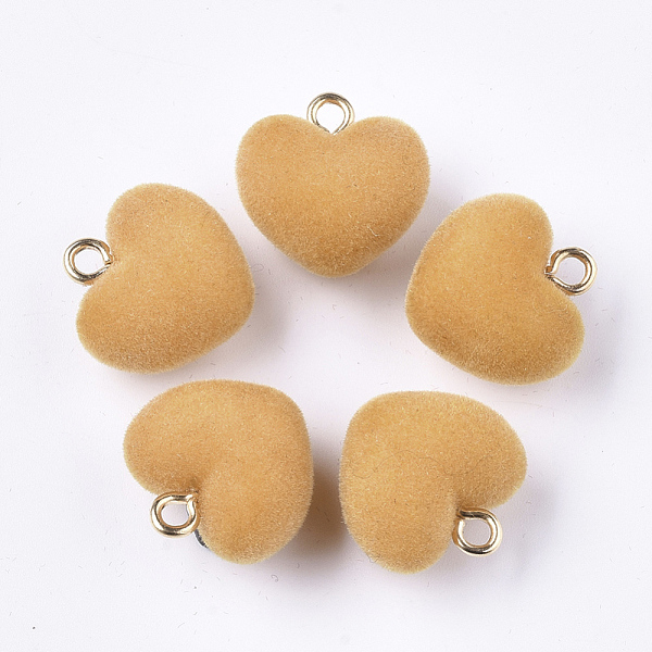 PandaHall Flocky Acrylic Pendants, with Brass Loops, Heart, Golden, Goldenrod, 18.5x18x13mm, Hole: 2.5mm Brass+Acrylic Heart Gold
PandaHall Flocky Acrylic Pendants, with Brass Loops, Heart, Golden, Goldenrod, 18.5x18x13mm, Hole: 2.5mm Brass+Acrylic Heart Gold