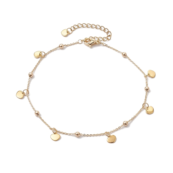 PandaHall Brass Cable Chain Anklets, Satellite Chains, Heart Charm Anklets, Golden, 8-7/8 inch(22.5cm) Brass Heart
PandaHall Brass Cable Chain Anklets, Satellite Chains, Heart Charm Anklets, Golden, 8-7/8 inch(22.5cm) Brass Heart