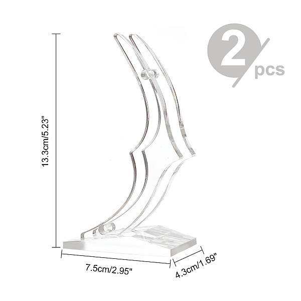PandaHall Olycraft Acrylic Display Stand, Clear, 1-3/4x3x5-1/4 inch(4.3x7.5x13.3cm) Acrylic Clear
PandaHall Olycraft Acrylic Display Stand, Clear, 1-3/4x3x5-1/4 inch(4.3x7.5x13.3cm) Acrylic Clear