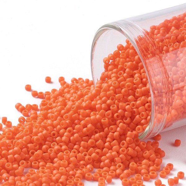 PandaHall TOHO Round Seed Beads, Japanese Seed Beads, (50AF) Matte Opaque Bright Orange, 15/0, 1.5mm, Hole: 0.7mm, about 3000pcs/bottle...
PandaHall TOHO Round Seed Beads, Japanese Seed Beads, (50AF) Matte Opaque Bright Orange, 15/0, 1.5mm, Hole: 0.7mm, about 3000pcs/bottle...