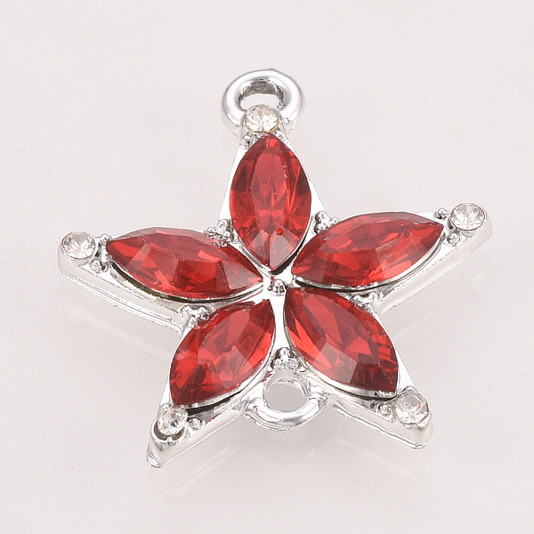 PandaHall Alloy Links connectors, with Resin Rhinestones, Flower, Platinum, Red, 22x20x3mm, Hole: 1.5mm Alloy+Resin Flower Red
PandaHall Alloy Links connectors, with Resin Rhinestones, Flower, Platinum, Red, 22x20x3mm, Hole: 1.5mm Alloy+Resin Flower Red