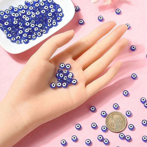 PandaHall Transparent Acrylic Beads, Flat Round with Evil Eye Pattern, Medium Blue, 7x4mm, Hole: 1.5mm Acrylic Flat Round
PandaHall Transparent Acrylic Beads, Flat Round with Evil Eye Pattern, Medium Blue, 7x4mm, Hole: 1.5mm Acrylic Flat Round
