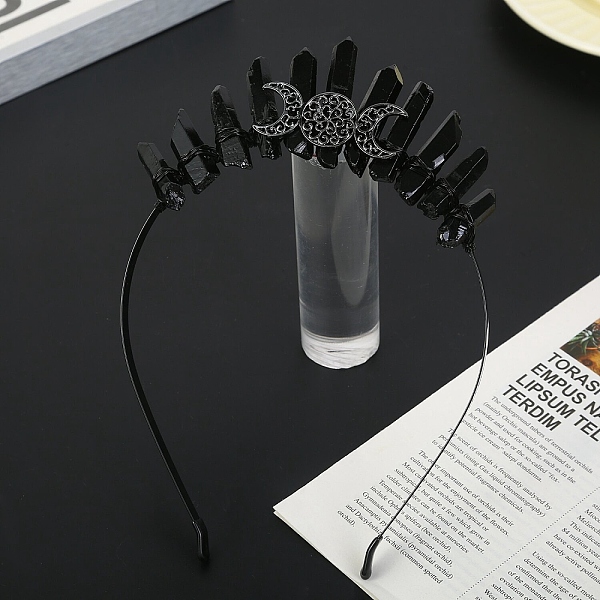 PandaHall Hollow Triple Moon Metal Crown Hair Bands, Raw Natural Quartz Crystal Wrapped Hair Hoop for Women Girl, Black, 155x113x40mm Quartz...
PandaHall Hollow Triple Moon Metal Crown Hair Bands, Raw Natural Quartz Crystal Wrapped Hair Hoop for Women Girl, Black, 155x113x40mm Quartz...