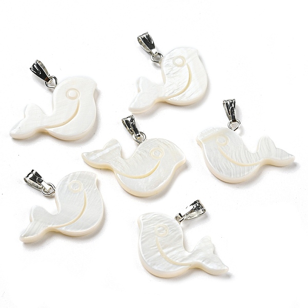 PandaHall Natural Freshwater Shell Pendants, Whale Charms with Platinum Plated Alloy Snap on Bails, WhiteSmoke, 17x25x3mm, Hole: 5.5x2mm..., White
PandaHall Natural Freshwater Shell Pendants, Whale Charms with Platinum Plated Alloy Snap on Bails, WhiteSmoke, 17x25x3mm, Hole: 5.5x2mm..., White
