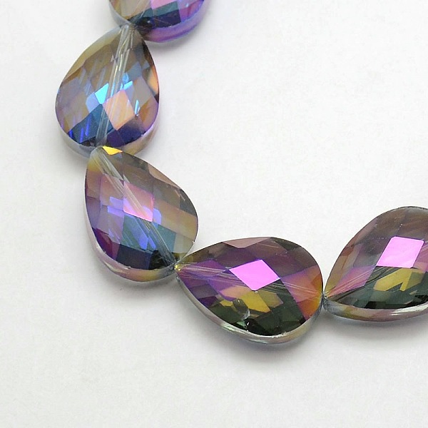 PandaHall Electroplate Crystal Glass Teardrop Beads Strands, Faceted, Rainbow Color Plated, Medium Purple, 24x17x11mm, Hole: 1mm, about...
PandaHall Electroplate Crystal Glass Teardrop Beads Strands, Faceted, Rainbow Color Plated, Medium Purple, 24x17x11mm, Hole: 1mm, about...