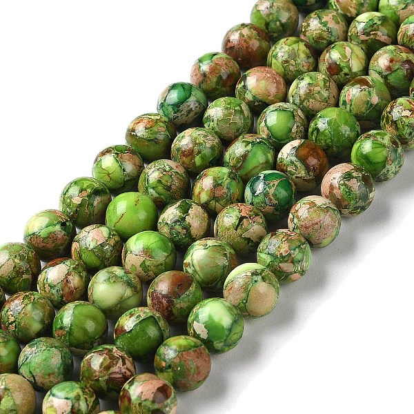 PandaHall Natural Imperial Jasper Beads Strands, Dyed, Round, Lime Green, 8~8.5mm, Hole: 1~1.2mm, about 47~48pcs/strand, 15.16 inch(38.5cm)...
PandaHall Natural Imperial Jasper Beads Strands, Dyed, Round, Lime Green, 8~8.5mm, Hole: 1~1.2mm, about 47~48pcs/strand, 15.16 inch(38.5cm)...