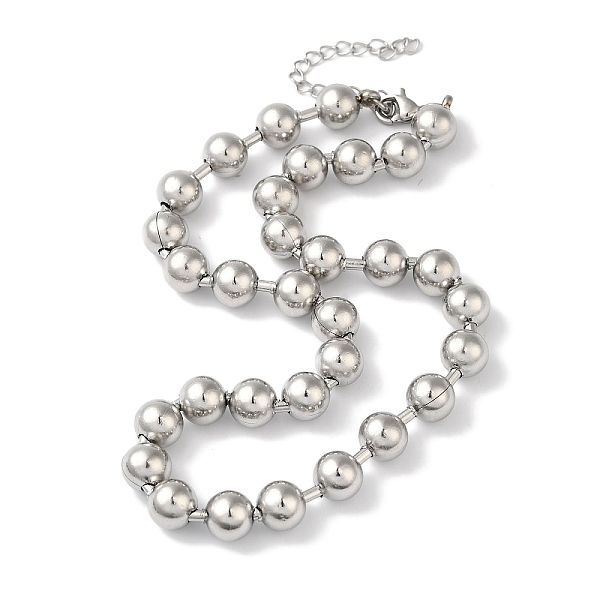 PandaHall 304 Stainless Steel Round Beads Necklace for Women, Stainless Steel Color, 14.76x0.24 inch(37.5x0.6cm) 304 Stainless Steel Round
PandaHall 304 Stainless Steel Round Beads Necklace for Women, Stainless Steel Color, 14.76x0.24 inch(37.5x0.6cm) 304 Stainless Steel Round