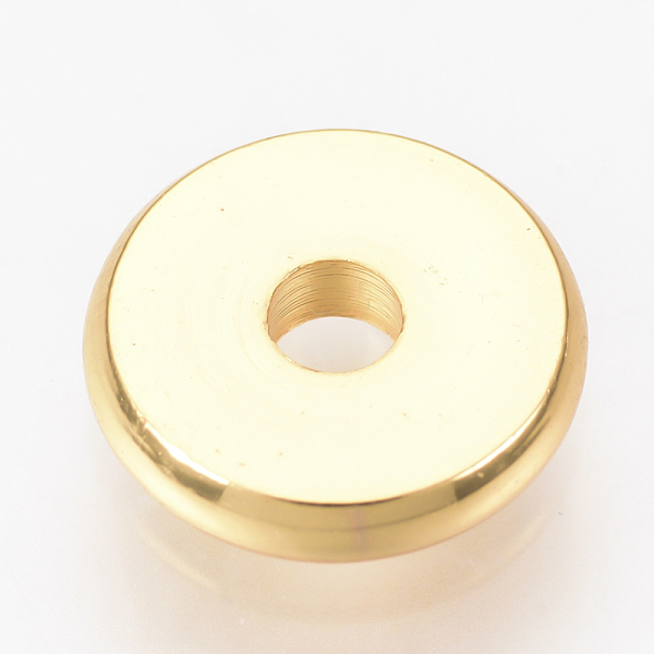 PandaHall Brass Spacer Beads, Disc, Real 18K Gold Plated, 6x1.2mm, Hole: 1.8mm Brass Disc
PandaHall Brass Spacer Beads, Disc, Real 18K Gold Plated, 6x1.2mm, Hole: 1.8mm Brass Disc