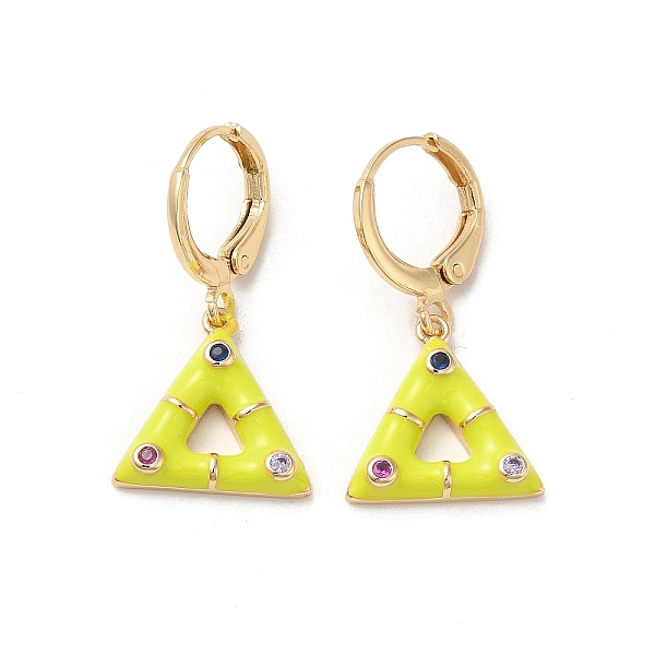 PandaHall Triangle Real 18K Gold Plated Brass Dangle Leverback Earrings, with Enamel and Cubic Zirconia, Yellow, 27x13.5mm Cubic Zirconia...
PandaHall Triangle Real 18K Gold Plated Brass Dangle Leverback Earrings, with Enamel and Cubic Zirconia, Yellow, 27x13.5mm Cubic Zirconia...